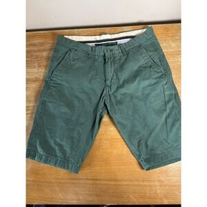 Knowledge Cotton Apparel Mens Green Organic Cotton Chino Shorts Size 32 GOTS